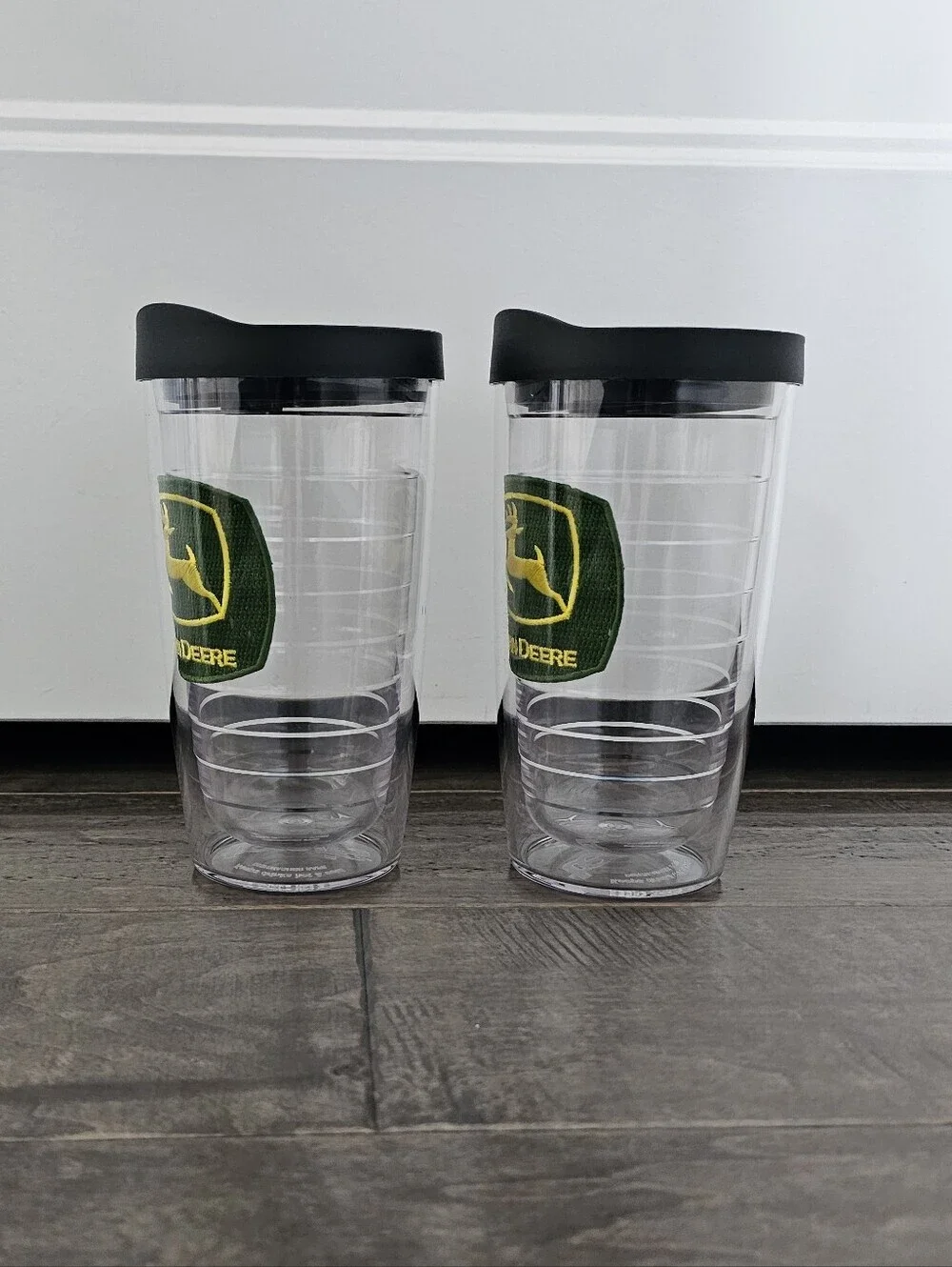 Vintage John Deere Tervis Green & Yellow Tumblers 24 oz - Qty 2